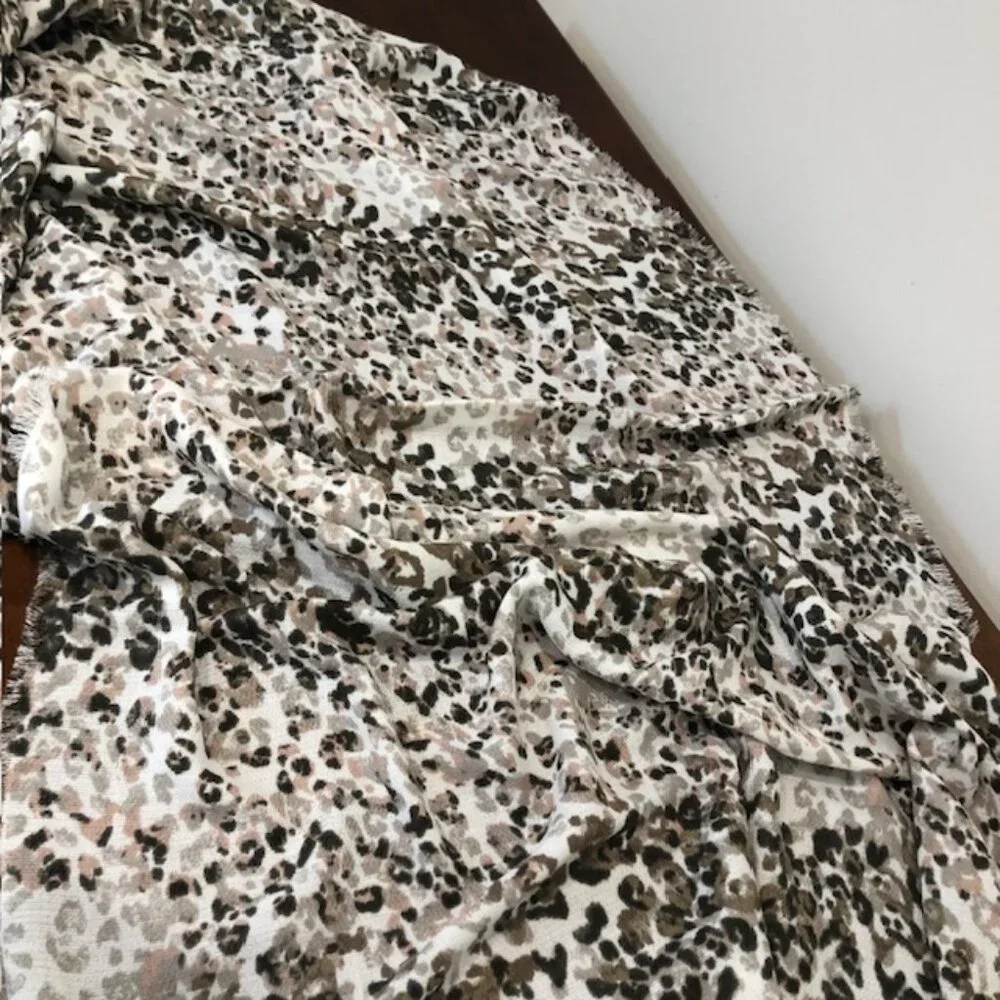 Animal Print Vintage Oversized Wrap Scarf.